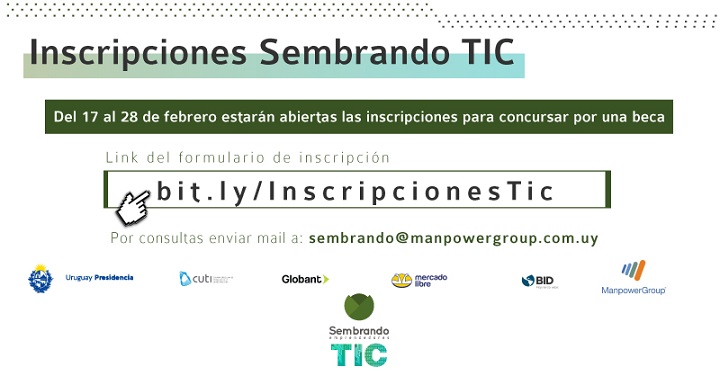 Sembrando TIC: Inscripciones Abiertas hasta el 28 de febrero