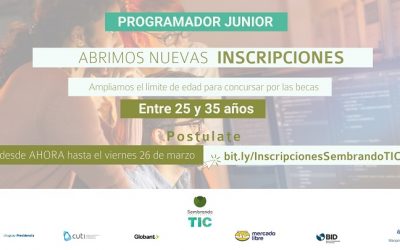 Sembrando TIC: new registration period for people between 25 and 35 years old