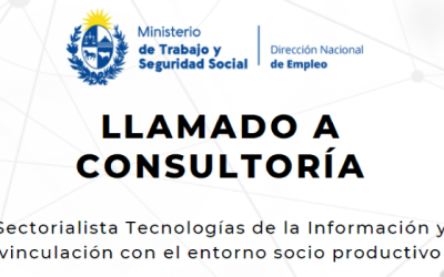 Llamado Abierto | Consultoría Sectorialista Tecnología de la información y vinculación con el entorno socio productivo