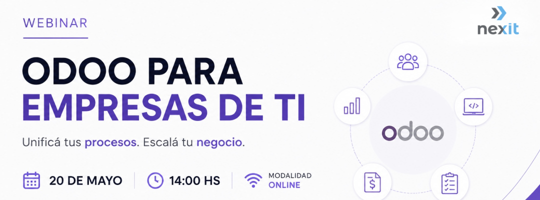 Nexit presenta un nuevo webinar para empresas de tecnología: cómo potenciar la gestión con Odoo